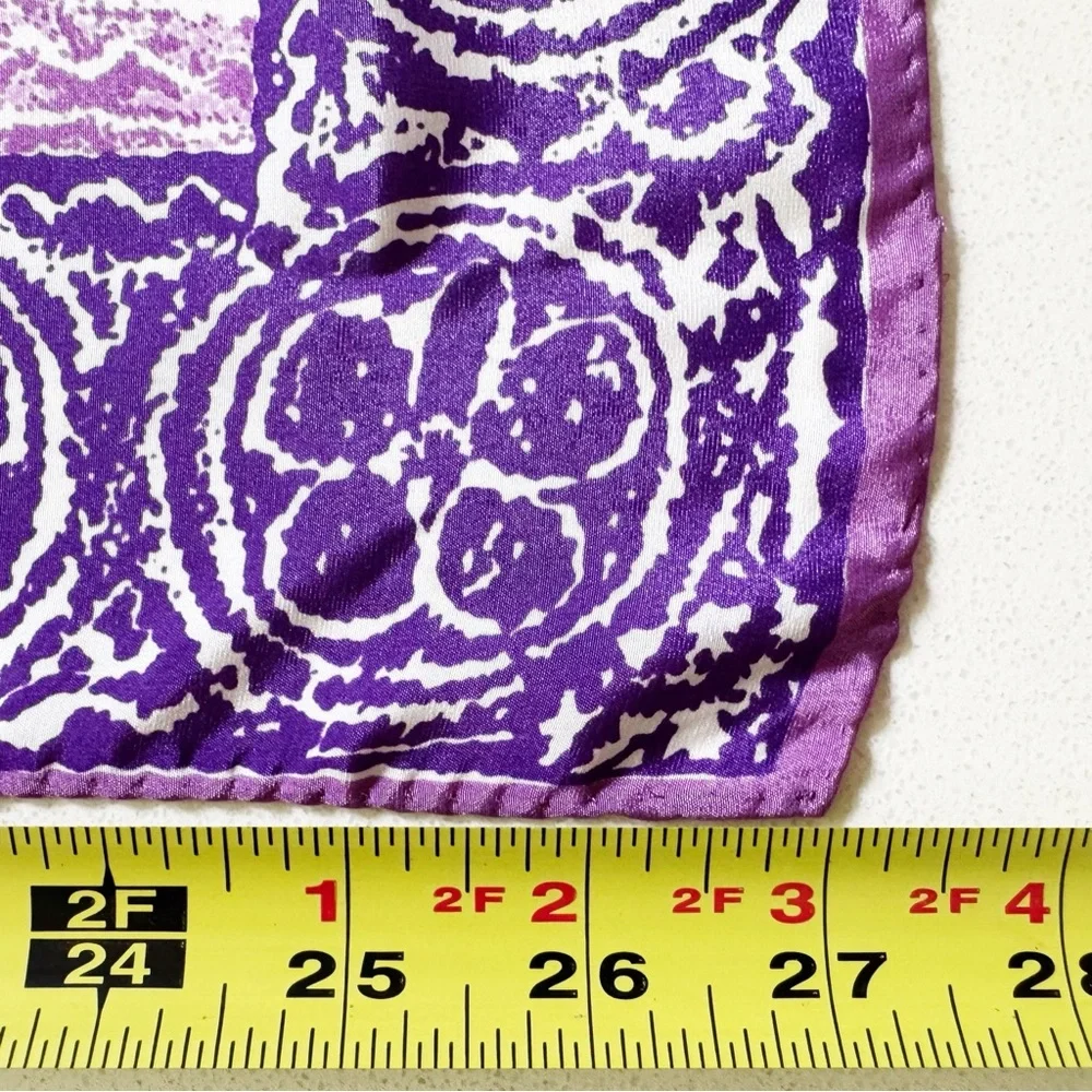 Vera Purple Patterned Scarf - Picture 12 of 12